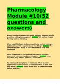 Pharmacology Module -10&lpar;52 questions and answers&rpar;&period;