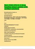 Nurs 3365 UTA Ex 4 Drug Families latest update with verified solutions&period;