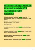 Pharmacology Module 8 latest update &lpar;71 questions fully solved &rpar;