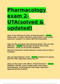 UTA PHARMACOLOGY PACKAGE DEAL 2024&sol;25&vert;ALL GRADED A&plus;&vert;DOWNLOAD TO PASS