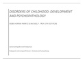 Summary of Disorders of Childhood: DP