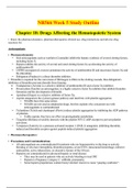 Summary NR 566 (NR566Advanced Pharmacology) NR 566 final study guide / NR566 Week 5 Study Outline (latest spring 2020/2021)
