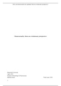 Bachelor Thesis 'Homosexuality from an evolutionary perspective'