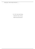 Summary NR 449 Evidence Based Practice Unit 3&colon; RUA Topic Search Strategy&lowbar;NR449 Evidence Based Practice Unit 3&colon; Chamberlain College of Nursing