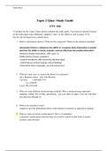 Week 2 study guide