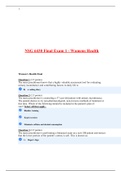 NSG 6430 Final Exam 1 - Womens Health