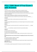 POLI 330N Week 8 Final Exam 5 with Answers &vert; LATEST VERSION