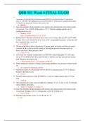 QRB 501 FINAL EXAMS AND TEST PREP &lpar;BUNDLE&rpar; &vert; VERIFIED ANSWERS 