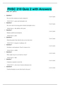 PHSC 210 Quiz 2 with Answers &vert; GRADED A