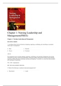 Nursing Leadership and Management test bank third edition Patricia Kelly, A++ guide to help you ace on your studies. (all chapters)