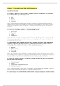 Exam &lpar;elaborations&rpar; NURSING 101 &lpar;NURSING 101&rpar; Nursing Leadership and Management test bank A&plus;&plus; guide to help you ace on your studies&period; &lpar;all chapters&rpar;
