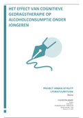 Project Urban Vitality literatuur studie jaar 2 HvA verpleegkunde over cognitieve gedragstherapie bij alcohol