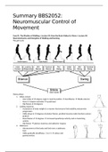 Summary BBS2052 Neuromuscular Control of Movement
