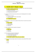NURS 6551 Week 5 Question And Answers {GRADED A}