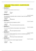 NURS 6551 FINAL EXAM 5 – QUESTION AND ANSWERS(LATEST UPDATE) Graded A+