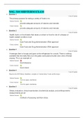 NSG 310 MIDTERM EXAM &vert; VERIFIED SOLUTION