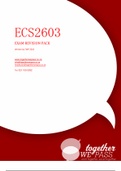 ECS 2603 QUESTIONS AND ANSWERS