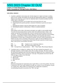 NSG 3023 Chapter 32 QUIZ | GRADED A