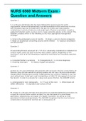 NURS 6560 Midterm Exam - Question and Answers &vert; LATEST SOLUTION