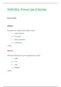 NURS6551 &sol; NURS 6551 Final Exam &lpar;Latest 2021 &sol; 2022&rpar;&colon; Primary Care of Women