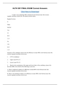 HLTH 501 FINAL EXAM Correct Answers