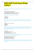 NSG 6435 Final Exam Study Guide 1 &vert; GRADED A