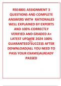 RSE4801 ASSIGNMENT 3 QUESTIONS AND COMPLETE  ANSWERS WITH  RATIONALES WELL EXPLAINED BY EXPERTS AND 100&percnt; CORRECTLY VERIFIED AND GRADED A&plus; LATEST UPDATE 2024 100&percnt; GUARANTEED SUCCESS AFTER DOWNLOAD&lpar;ALL YOU NEED TO PASS YOUR EXAMS&rpar;ALREADY PASSED