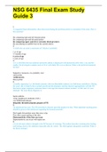 NSG 6435 Final Exam Study Guide 3 &vert; LATEST SOLUTION 