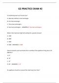  G2 PRACTICE EXAM &num;2 QUESTIONS AND ANSWERS 2024