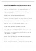 Car Mechanics Exam with correct answers&period;