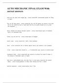 AUTO MECHANIC FINAL EXAM With correct answers&period;