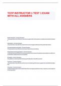 TCFP INSTRUCTOR 1 TEST 1 EXAM WITH ALL ANSWERS