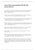 Auto 1 final exam questions 80-100 with correct answers