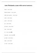 Auto Mechanics exam with correct answers&period;