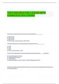 TCFP INSTRUCTOR 1 EXAM WITH COMPLETE SOLUTIONS