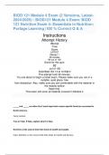 BIOD 121 Module 4 Exam &lpar;2 Versions&comma; Latest-2024&sol;2025&rpar; &sol; BIOD121 Module 4 Exam&sol; BIOD 121 Nutrition Exam 4&colon; Essentials in Nutrition&colon; Portage Learning &vert;100 &percnt; Correct Q & A