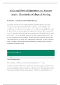 Math 225N Week 8 Questions and Answers 2020 – Graded A | Math225N Week 8 Questions and Answers 2020 – Chamberlain College of Nursing