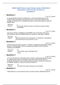 NURS 6650 final exam Study Guide 2020/2021 (Questions and Correct Answers ) Graded A+