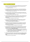 EXAM 3 SAUNDERS PEDIATRIC DEVELOPMENT