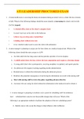 ATI LEADERSHIP PROCTORED EXAM LATEST 2020 GRADED A