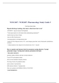 NUR 2407 / NUR2407: Pharmacology Study Guide 3