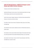 2024 AP World History- AMSCO Prologue Latest Exam with 100&percnt; Correct Answers