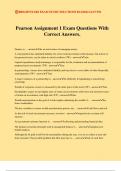 Pearson Assignment 1 Exam Questions With Correct Answers&period;