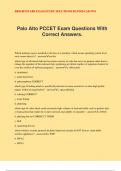 Palo Alto PCCET Exam Questions With Correct Answers&period;
