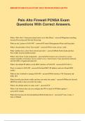 Palo Alto Firewall PCNSA Exam Questions With Correct Answers&period;