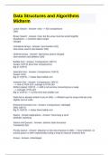 Data Structures and Algorithms Midterm Questions with correct Answers