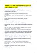 Data Structures and Algorithms Final Exam Study Guide Qs & As