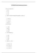 TSI Math Practice Questions and Answers 1.
