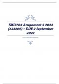 TMS3704 Assignment 5 2024 &lpar;623209&rpar; - DUE 2 September 2024