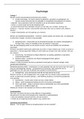 Samenvatting colleges Psychologie&comma; inclusief oefenvragen